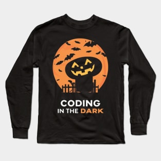 Minimalist Halloween - Coding in the Dark Long Sleeve T-Shirt